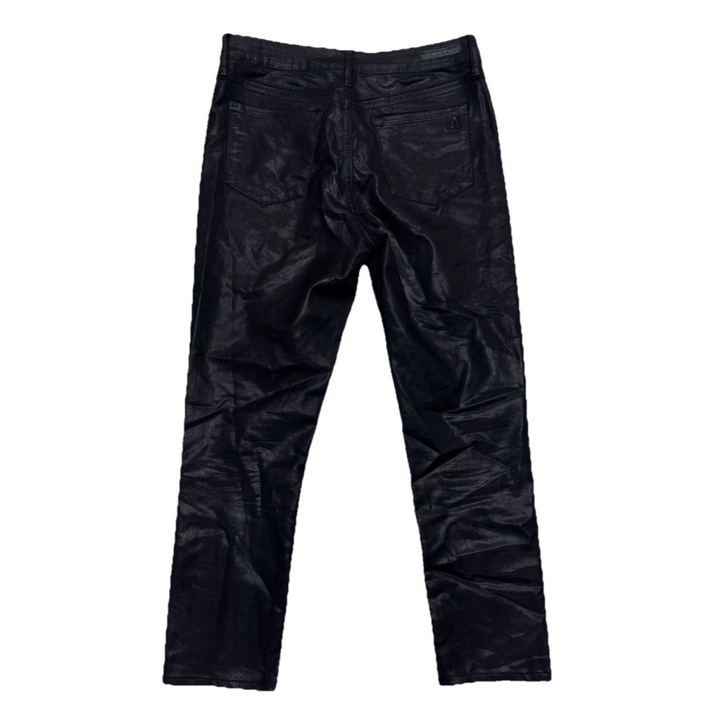Articles of Society Womens Sz 27 Black Coated Crop Jeans Mid Rise Stretch